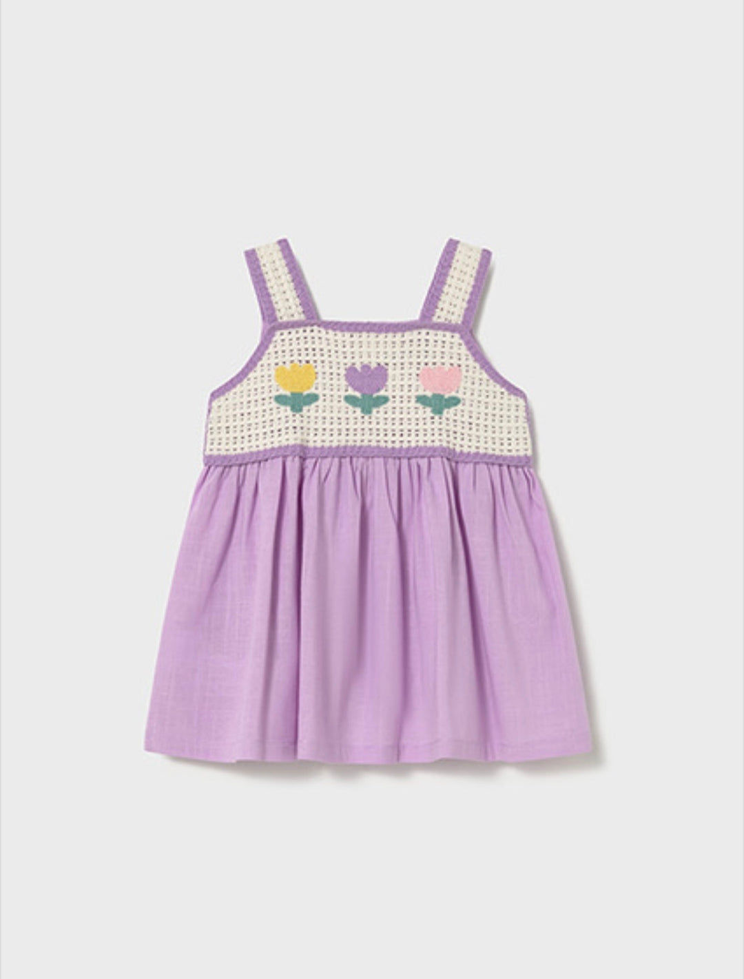 Mayoral Lilac Crochet Dress