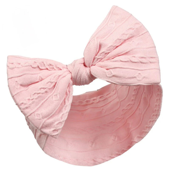 Pink Cable Bow Headband