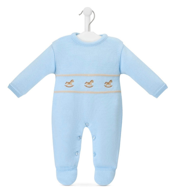 Dandelion Blue Rocking Horse Babygrow