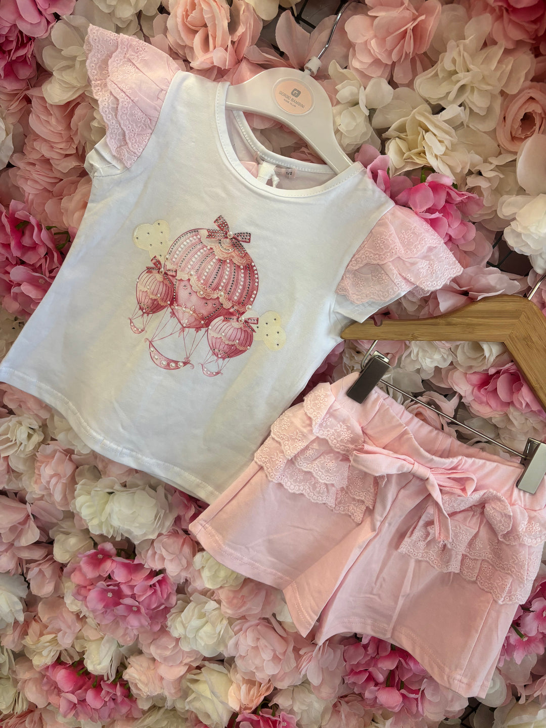 Pink Hot Air Balloon Short Set