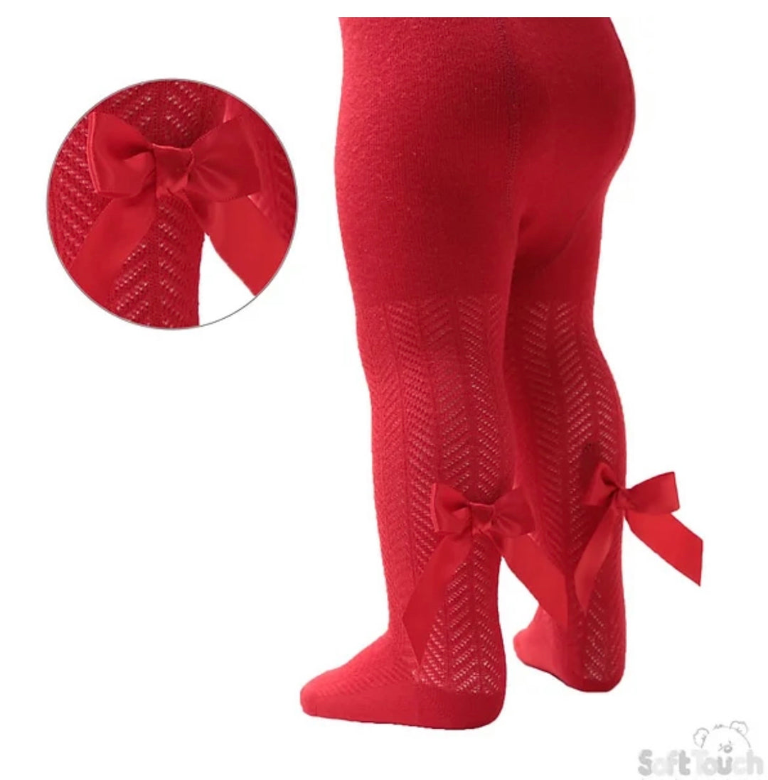 Red Bow Tights