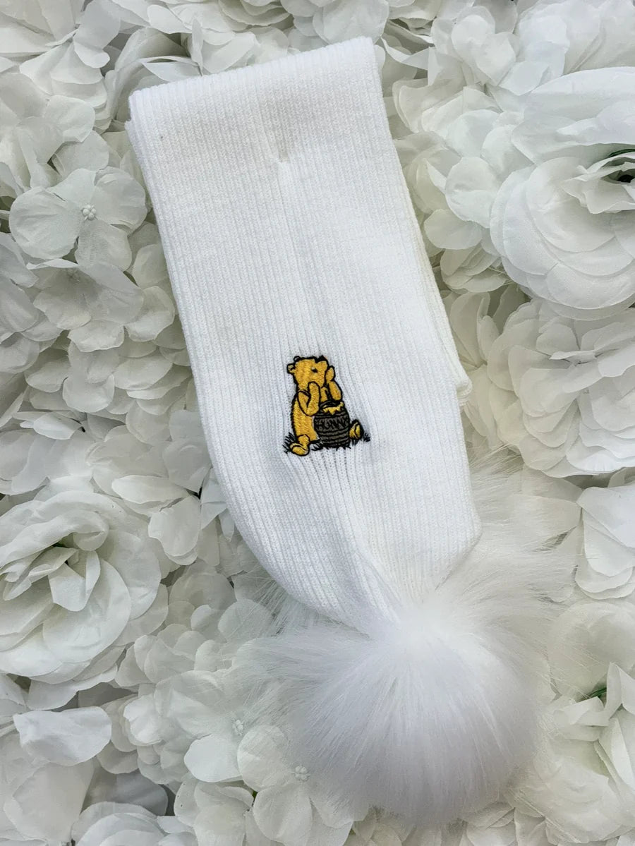 White Embroidered Scarf