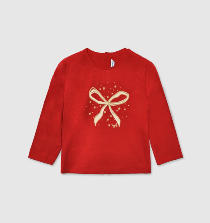 Mayoral Red Bow Top & Tulle Skirt