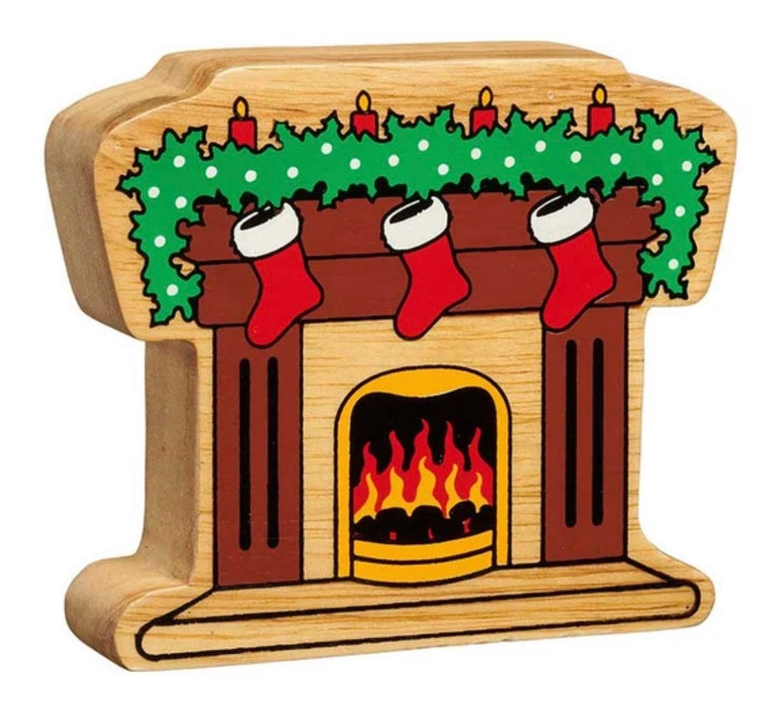 Lanka Kade Wooden Fireplace & Stockings