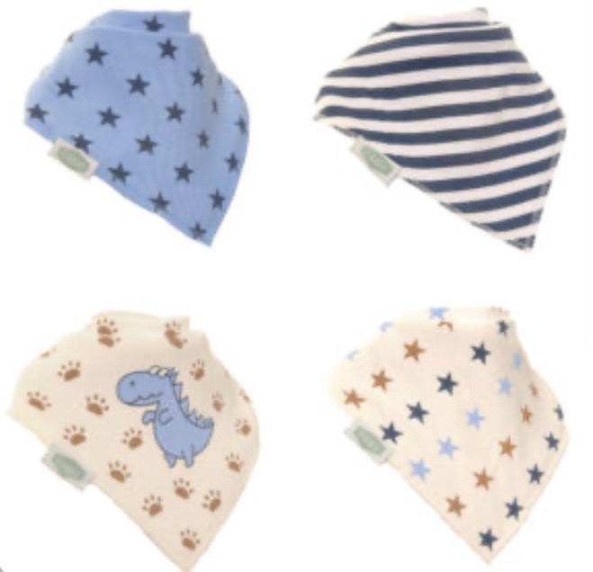 Ziggle Blue Dino Dribble Bib Set