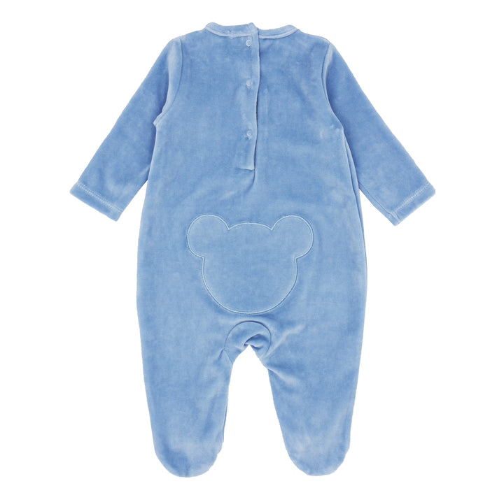 Powder Blue Velour Teddy All In One