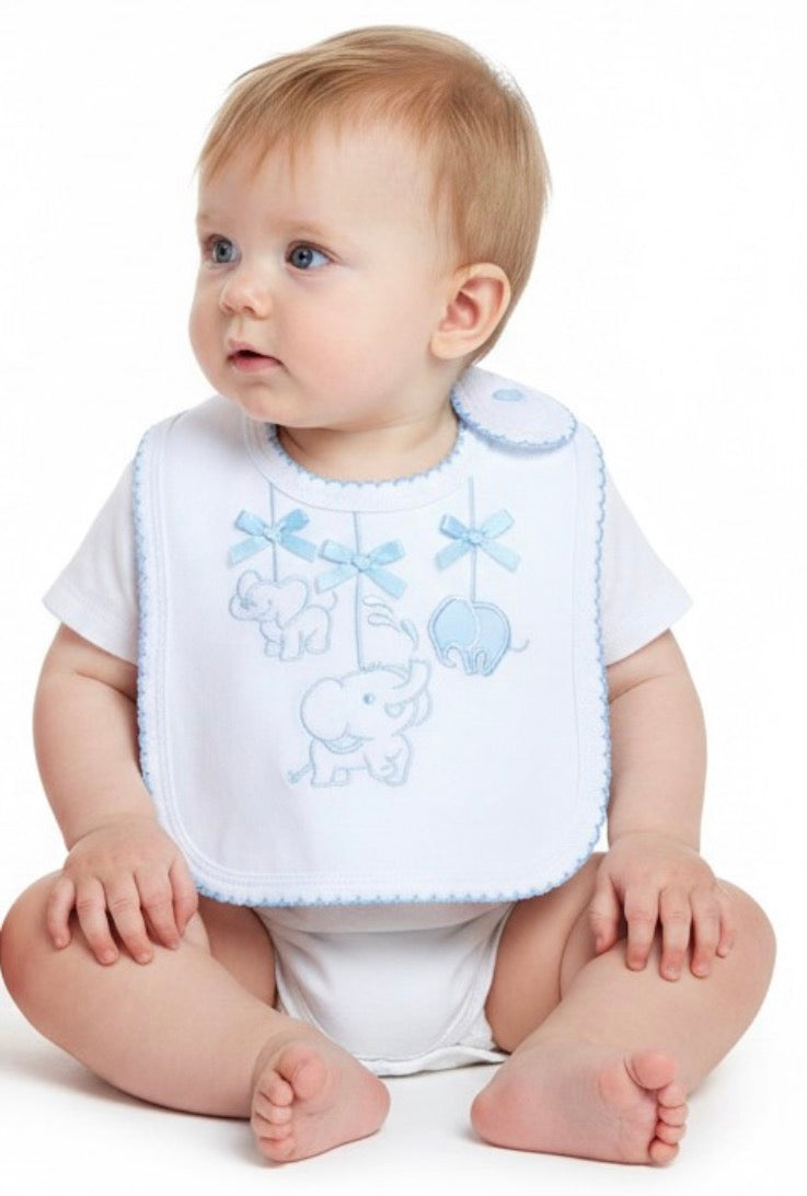 Blue Elephant Bib