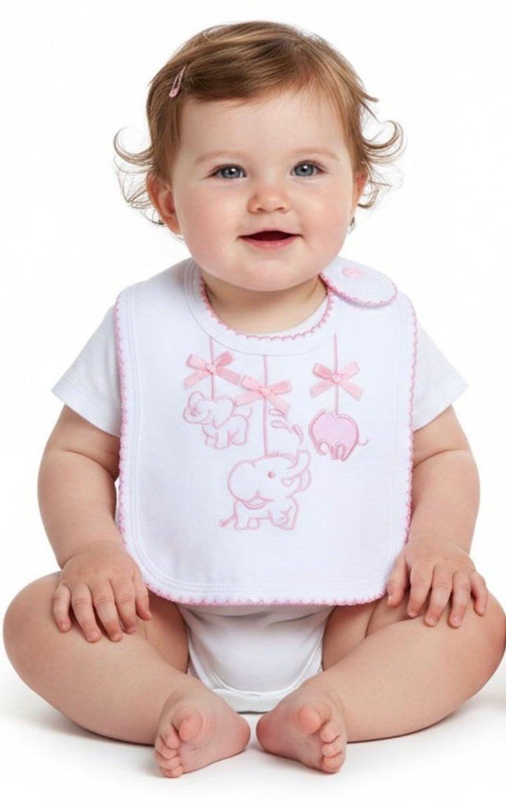 Pink Elephant Bib