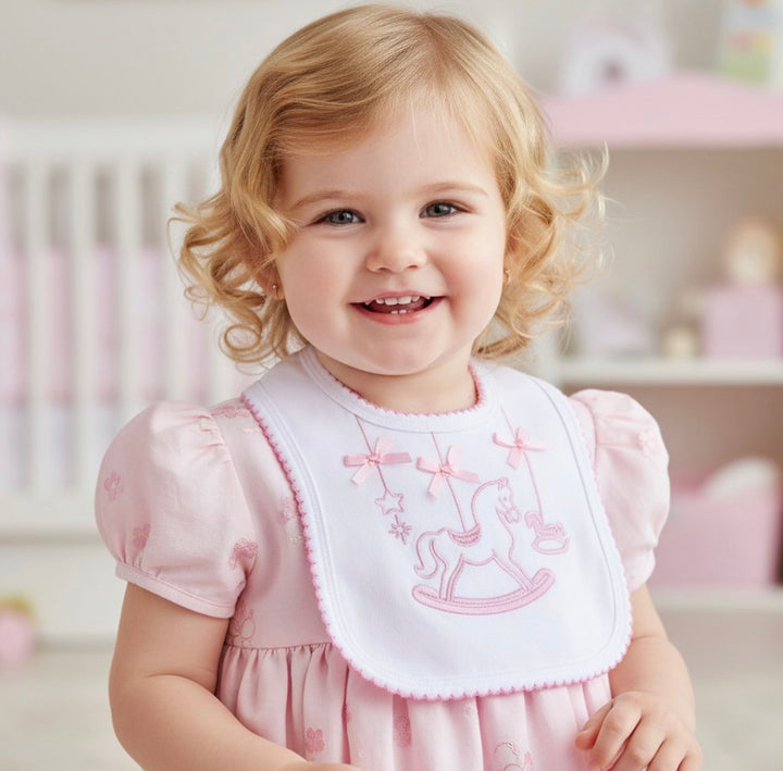 Pink Rocking Horse Bib