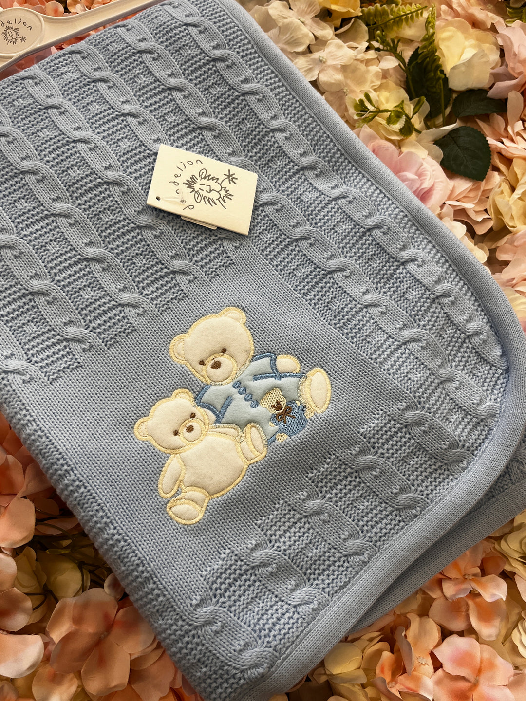 Dandelion teddy bear blanket