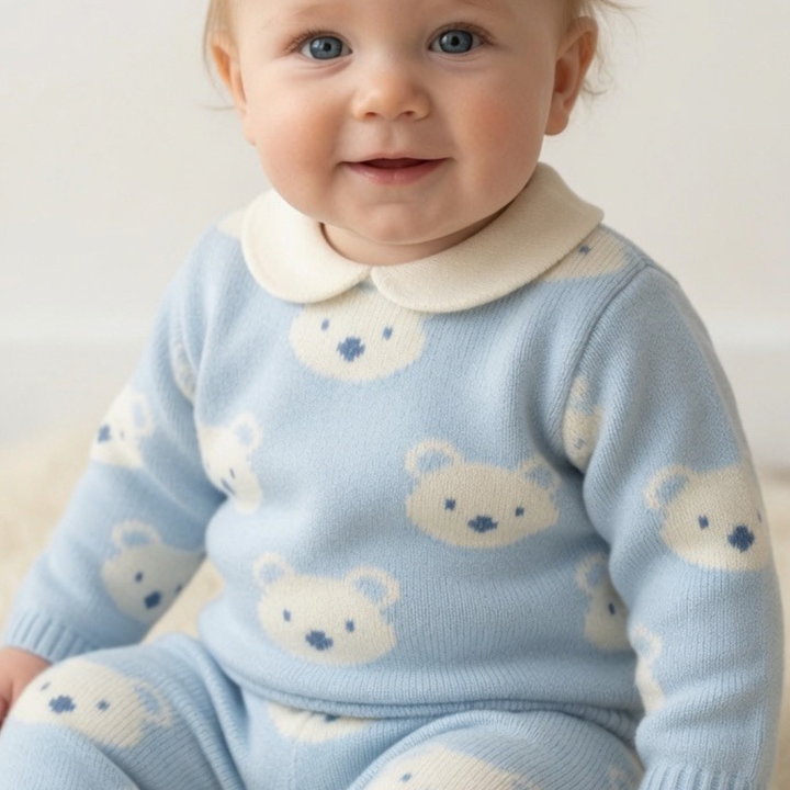 Pex Blue Teddy Trouser Set