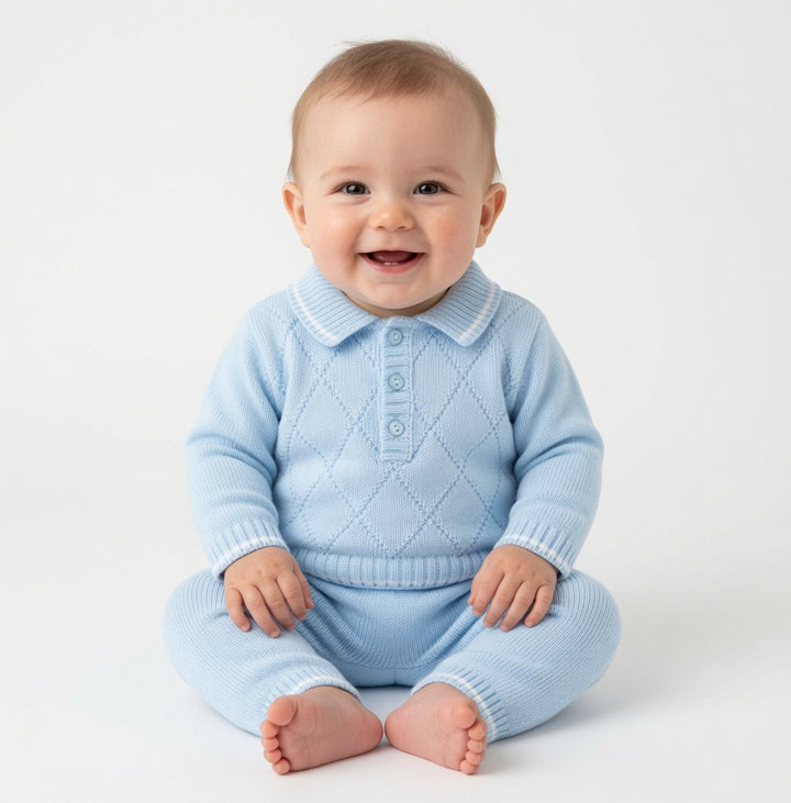 Dandelion Blue Diamond Top Trouser Set