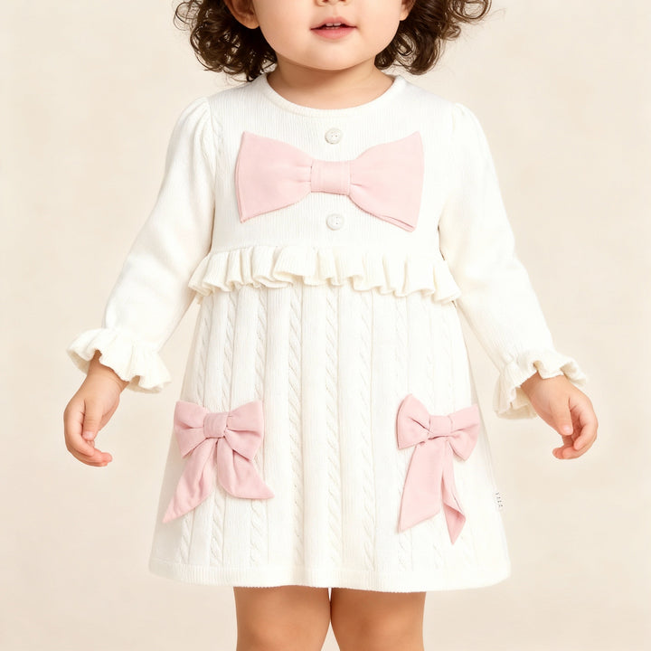 Caramelo Ivory Knitted Dress