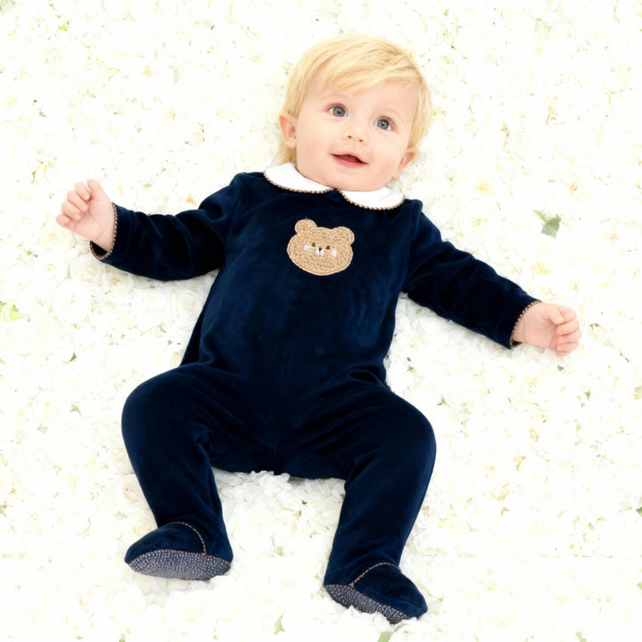 Deolinda Navy Teddy Babygrow