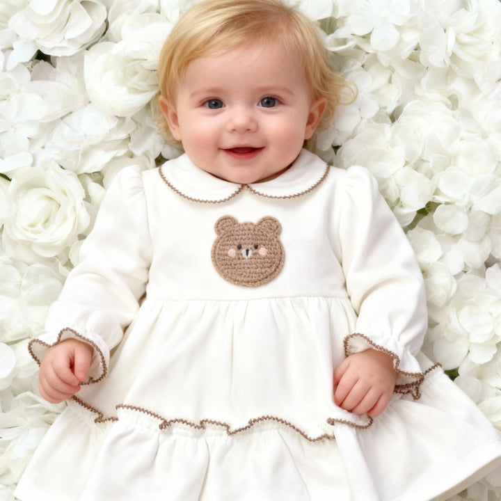 Deolinda Off White Teddy Dress