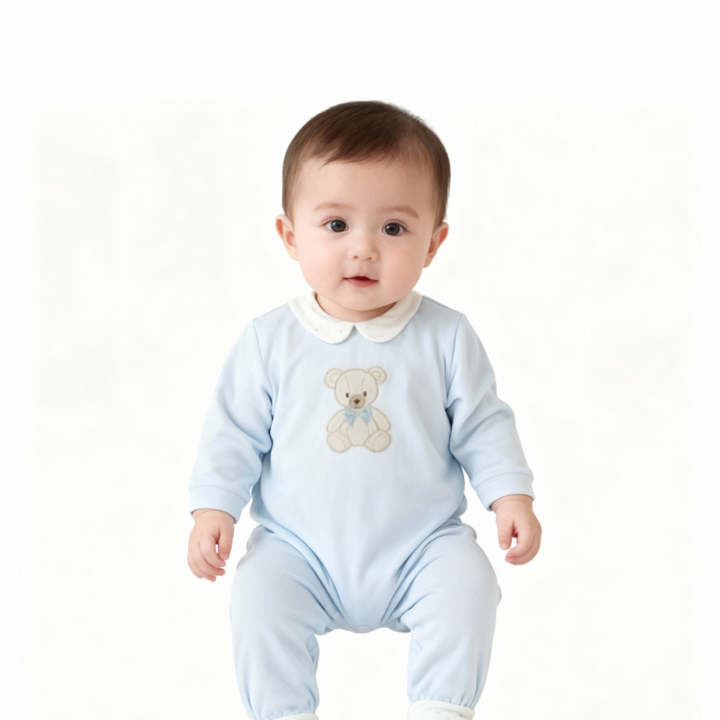 Baby Gi Blue Teddy Babygrow