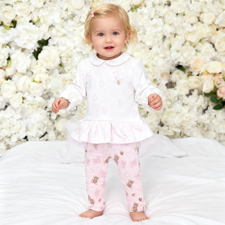 Deolinda Pink Love Teddy Legging Set