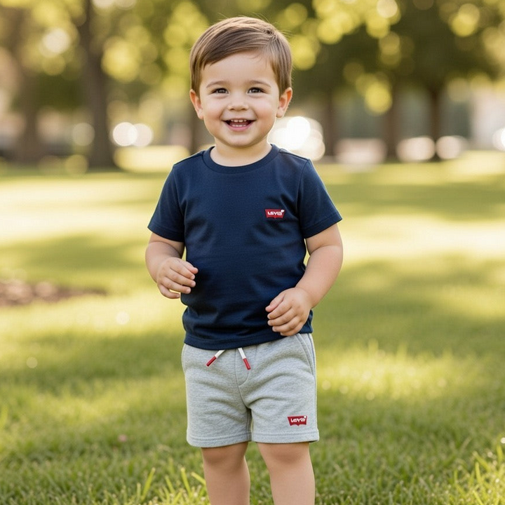 Levi’s Navy & Grey Short Set