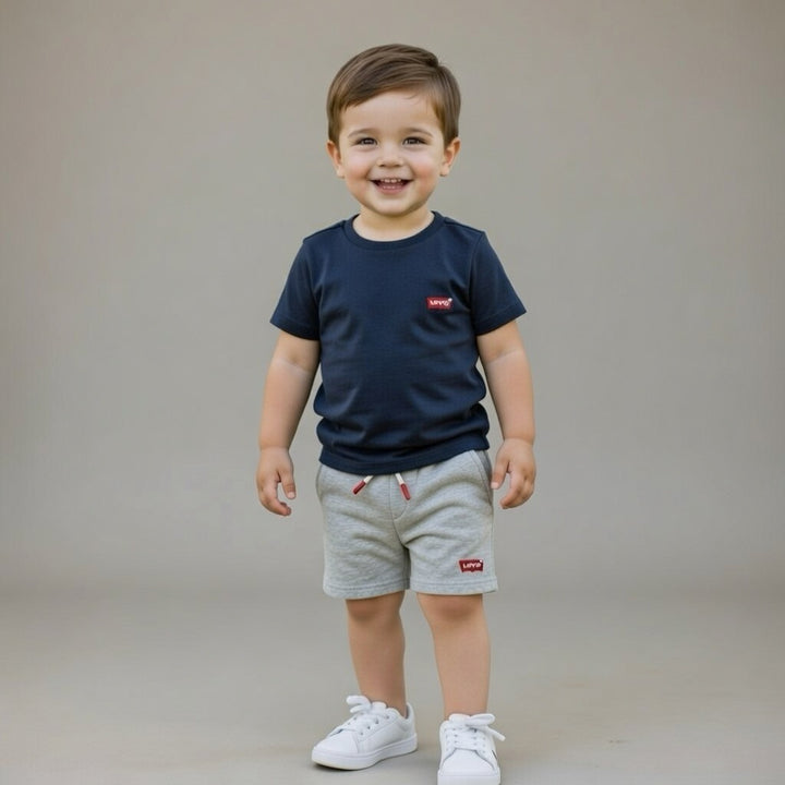 Levi’s Navy & Grey Short Set