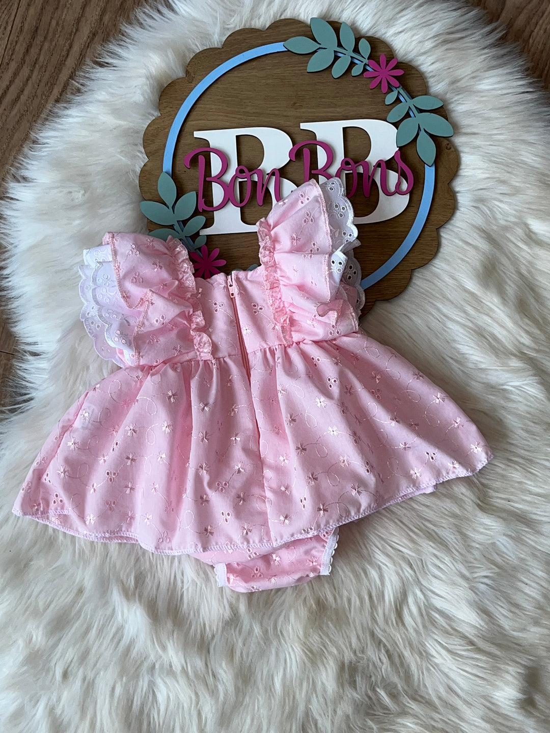 Brodeie Anglaise Pink Dress