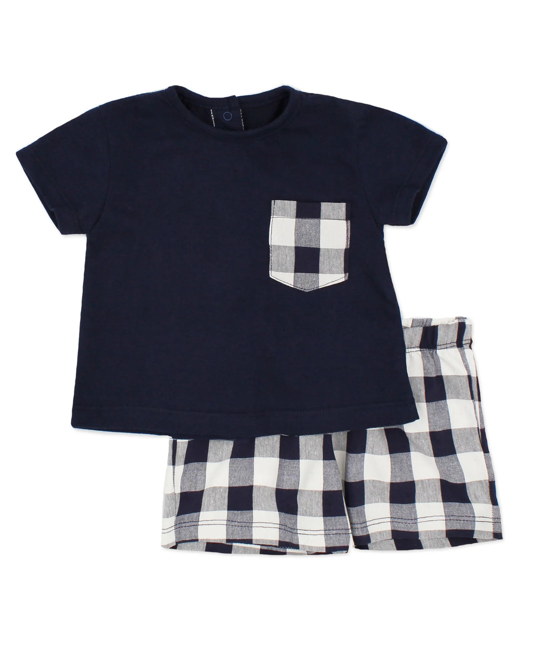 Rapife Navy Check Two Piece Set