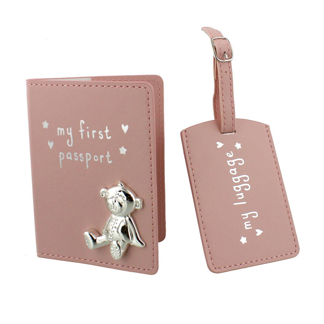Pink My First Passport & Luggage Tag