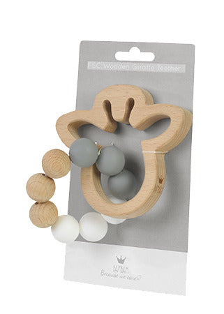 Eco Friendly Wooden Giraffe Teether