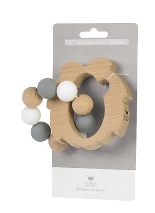Eco Friendly Wooden Lion Teether