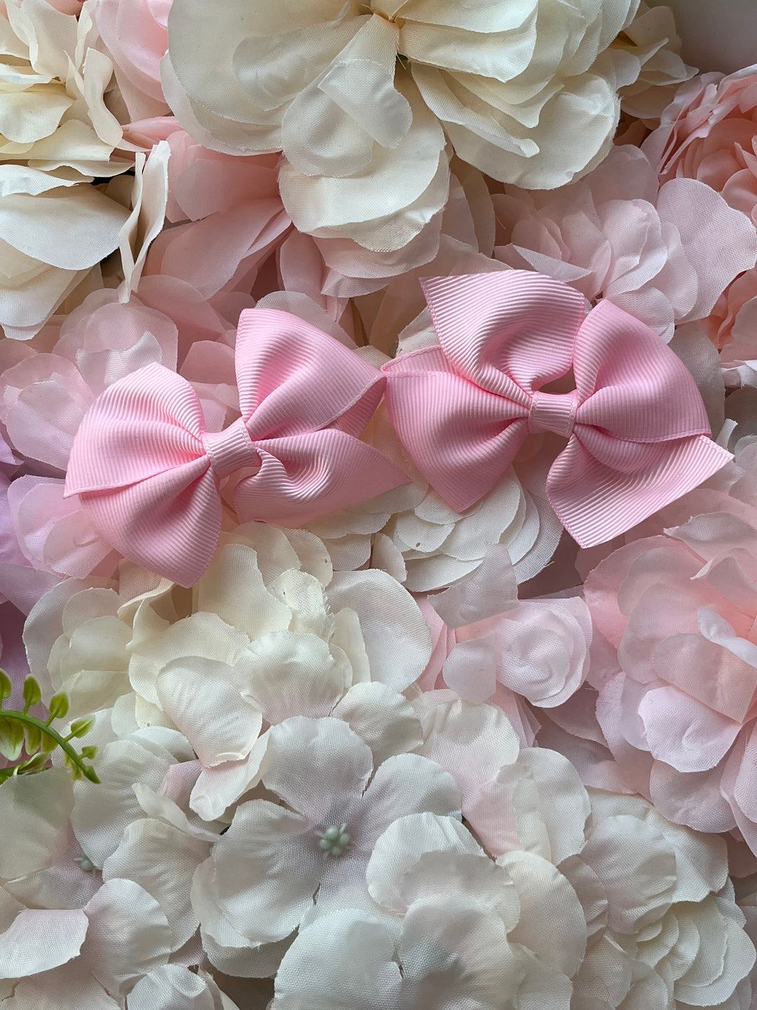 Pink Bow Hair Bow Clips Pair