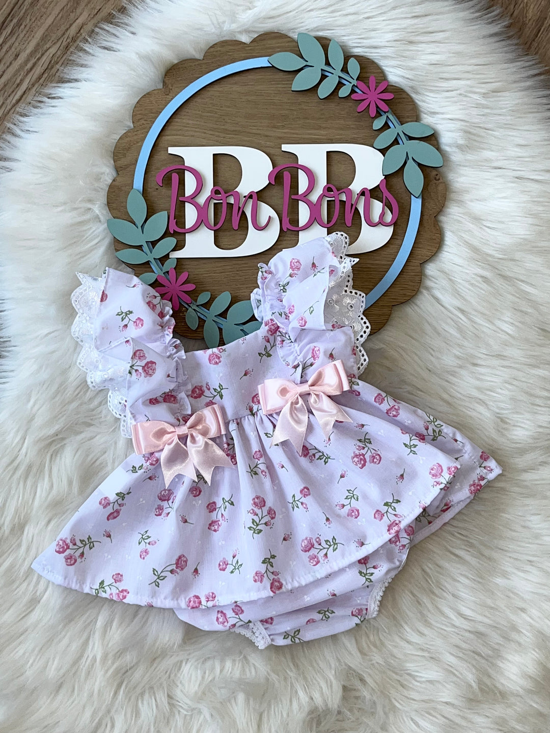 Frilly Bow Floral Dress