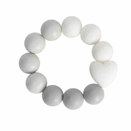 Silicone bead teething ring - Grey