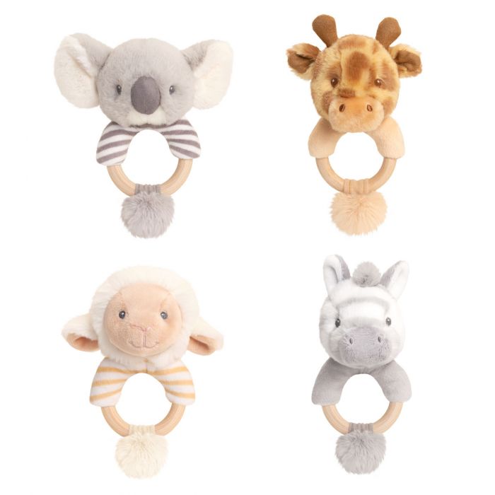 Teething Ring -- Koala, Giraffe, Lamb & Zebra